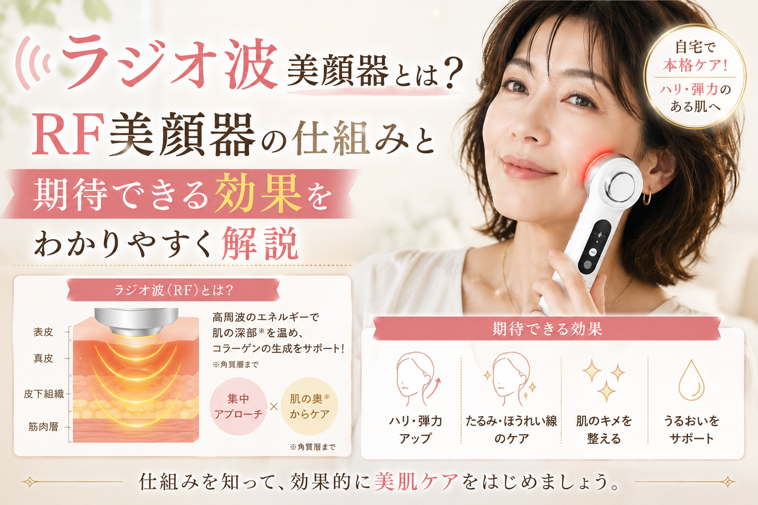 ラジオ波美顔器とは？RF美顔器の仕組みと期待できる効果をわかりやすく解説