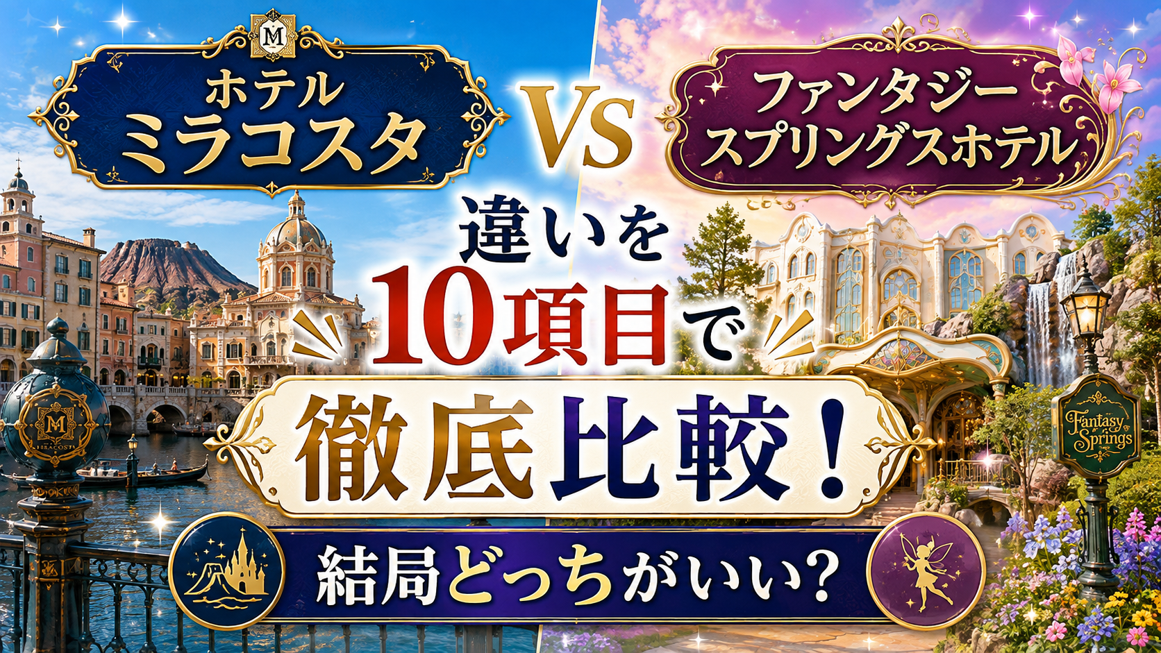 東京ディズニーシー・ホテルミラコスタとファンタジースプリングスホテルの違いは？どっちがいいか10項目で徹底比較！